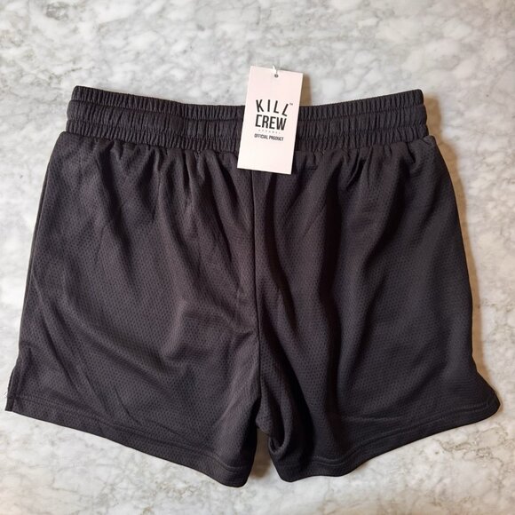 Muay Thai Shorts Mid Thigh Cut Size M Kill Crew Training Gym Athletic Red Black - Picture 2 of 3